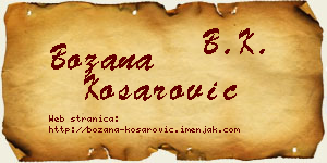 Božana Košarović vizit kartica